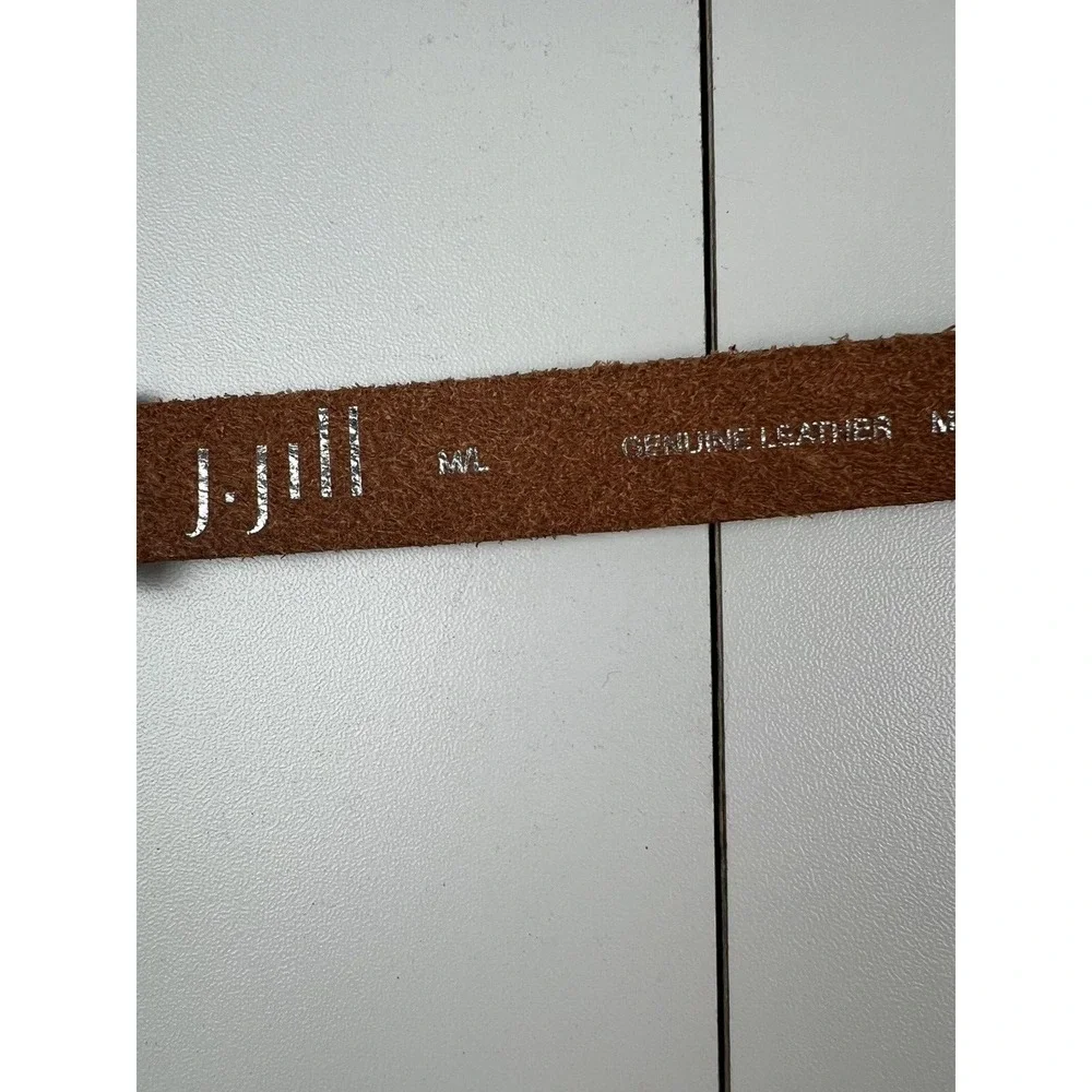 J. Jill  Silver Leather Wrap  Adjustable M/L Belt Approx 3/4 